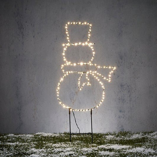 Garden Stake Snowman Warm White LED 30 x 68.5cm