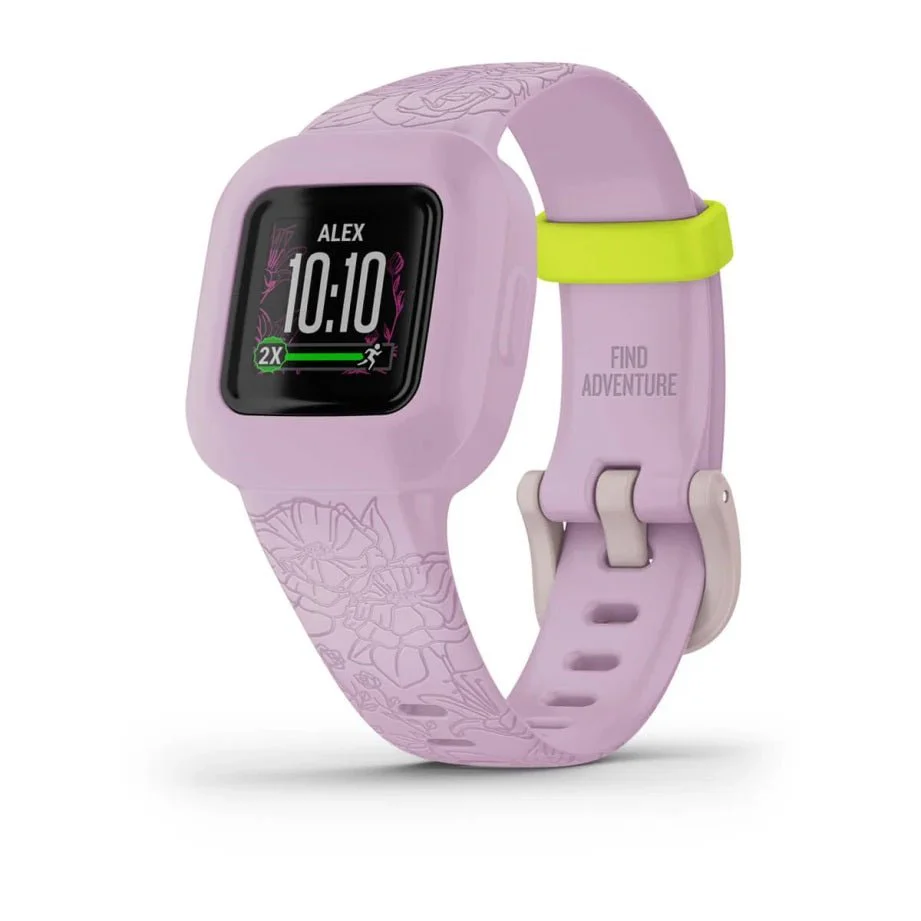 Garmin Vivofit Junior 3 - Lilac Floral Fitness Tracker for Kids