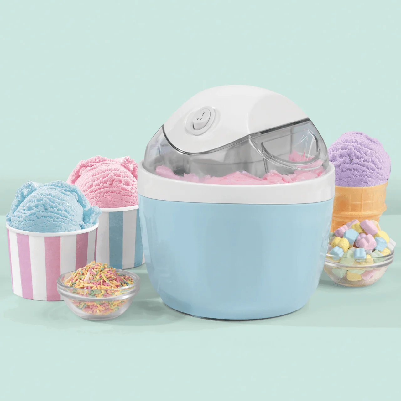 Giles & Posner Blue Sorbet Pastel Electric Ice Cream Maker - Image 2