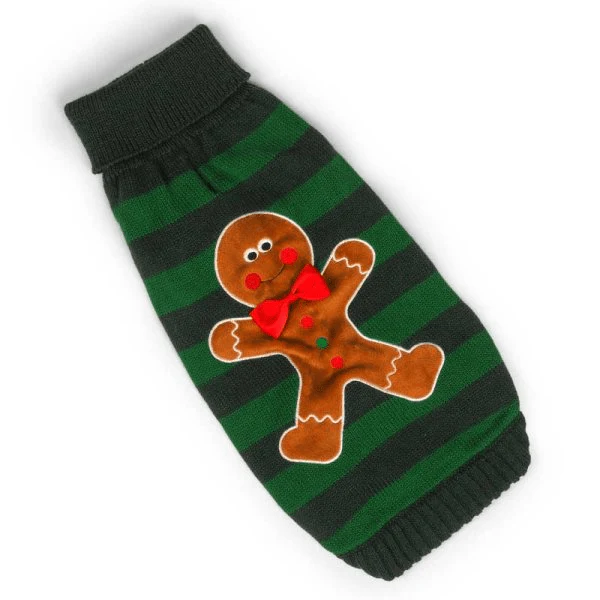 Gingerbread Christmas Dog Jumper - 35cm - Image 2