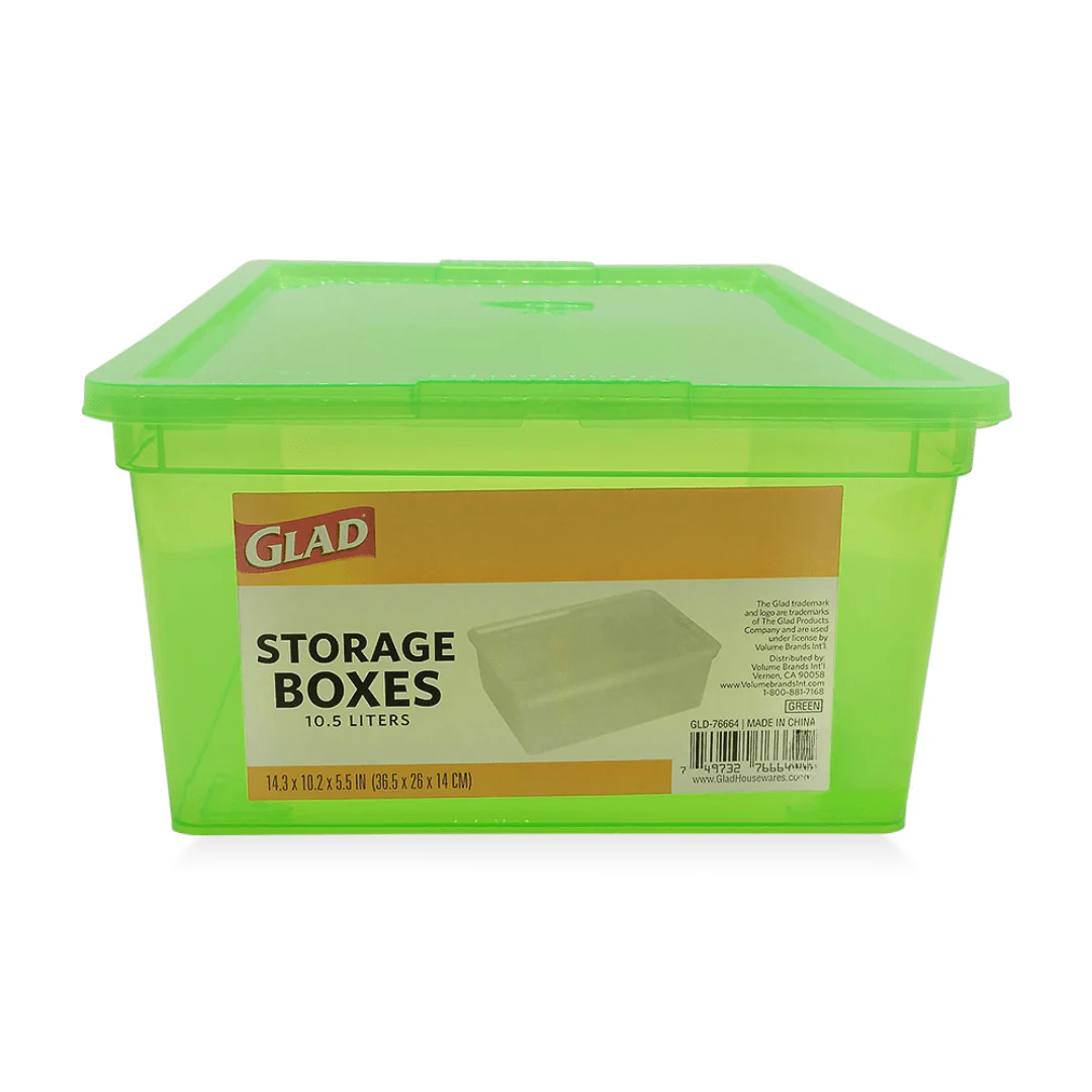 Glad 10.5 Litre Green Storage Box