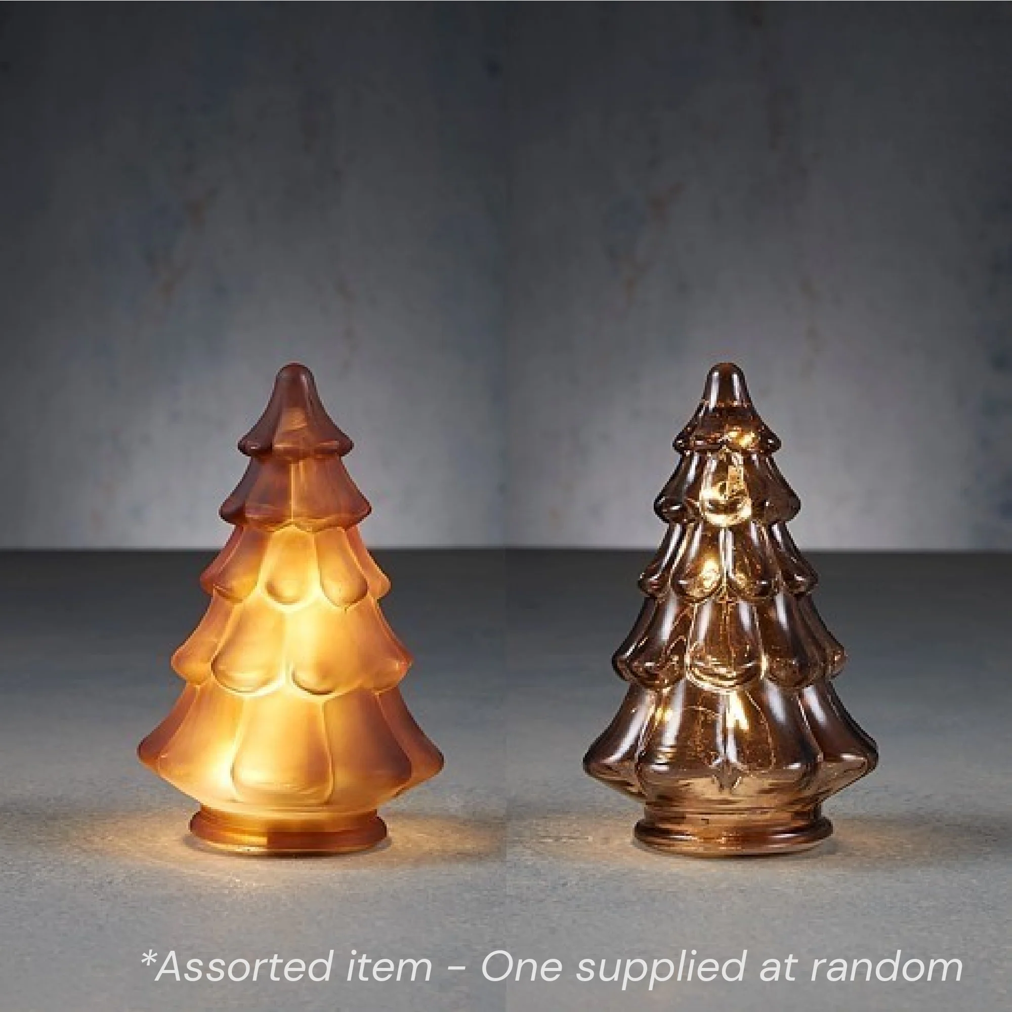 Glass Tree Brown 10 LED Assorted - One Supplied*