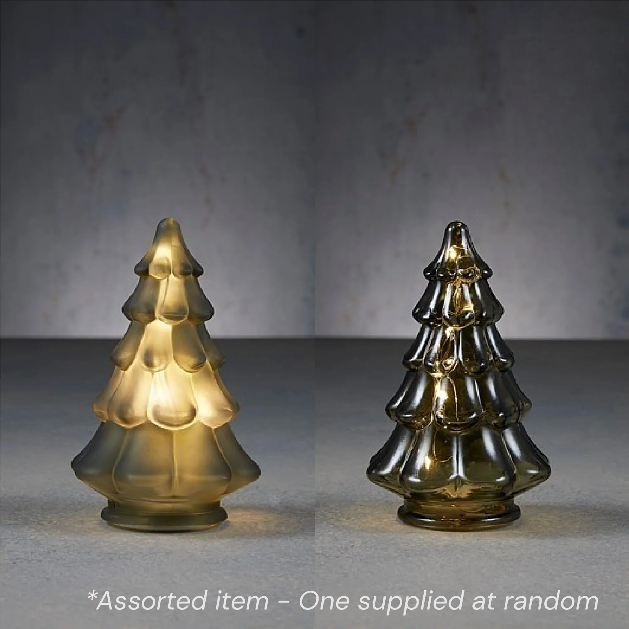 Glass Tree Green 10 LED Assorted - One Supplied*