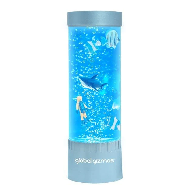 Global Gizmos 32cm Scuba Diver Bubble Lamp - Metallic Blue - Image 5