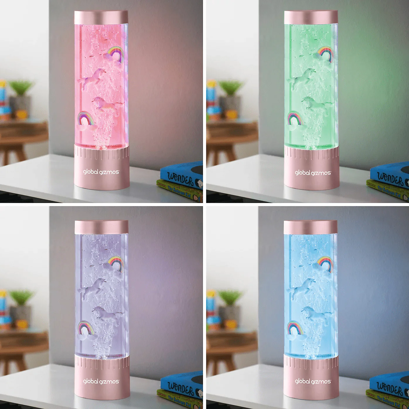 Global Gizmos Unicorns and Rainbows Desk Bubble Lamp - Image 3