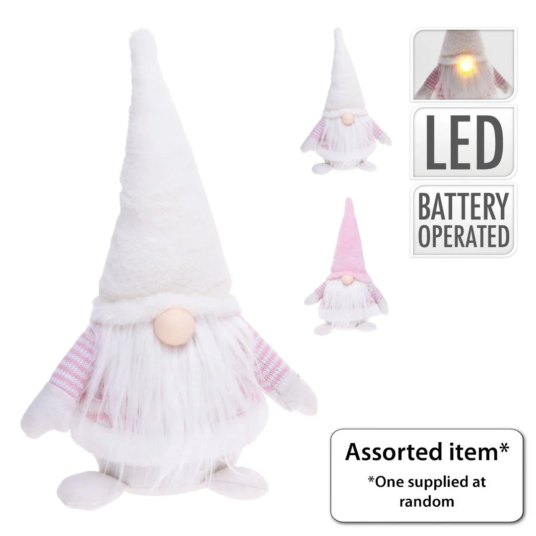 Gnome with LED Nose 41cm