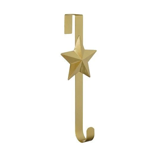 Gold over the Door Wreath Holder with Star 39cm