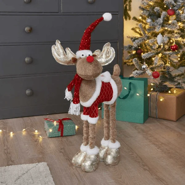 Golden Rudolph Plush Reindeer 91cm