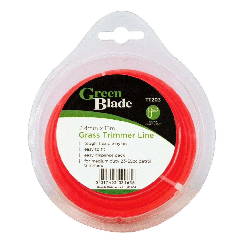 Green Blade 2.4mm × 15m Grass Trimmer Line BB‑TT203