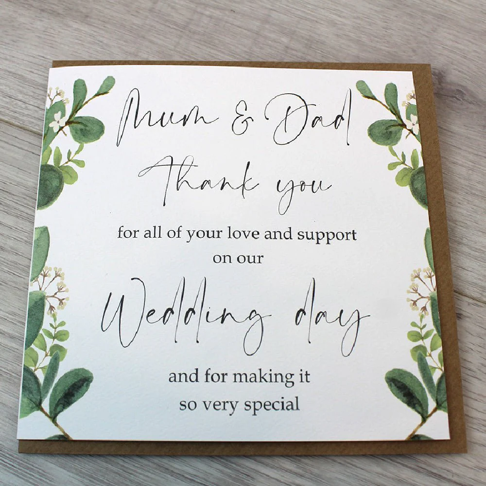 Greeting Card - Mum & Dad, Thank You