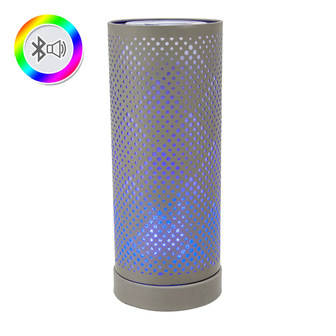 Grey Classic Bluetooth Speaker LED Aroma Lamp - Image 2