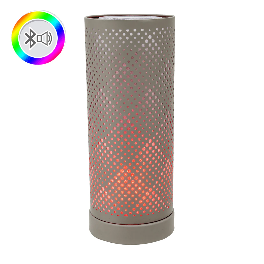 Grey Classic Bluetooth Speaker LED Aroma Lamp - Image 3