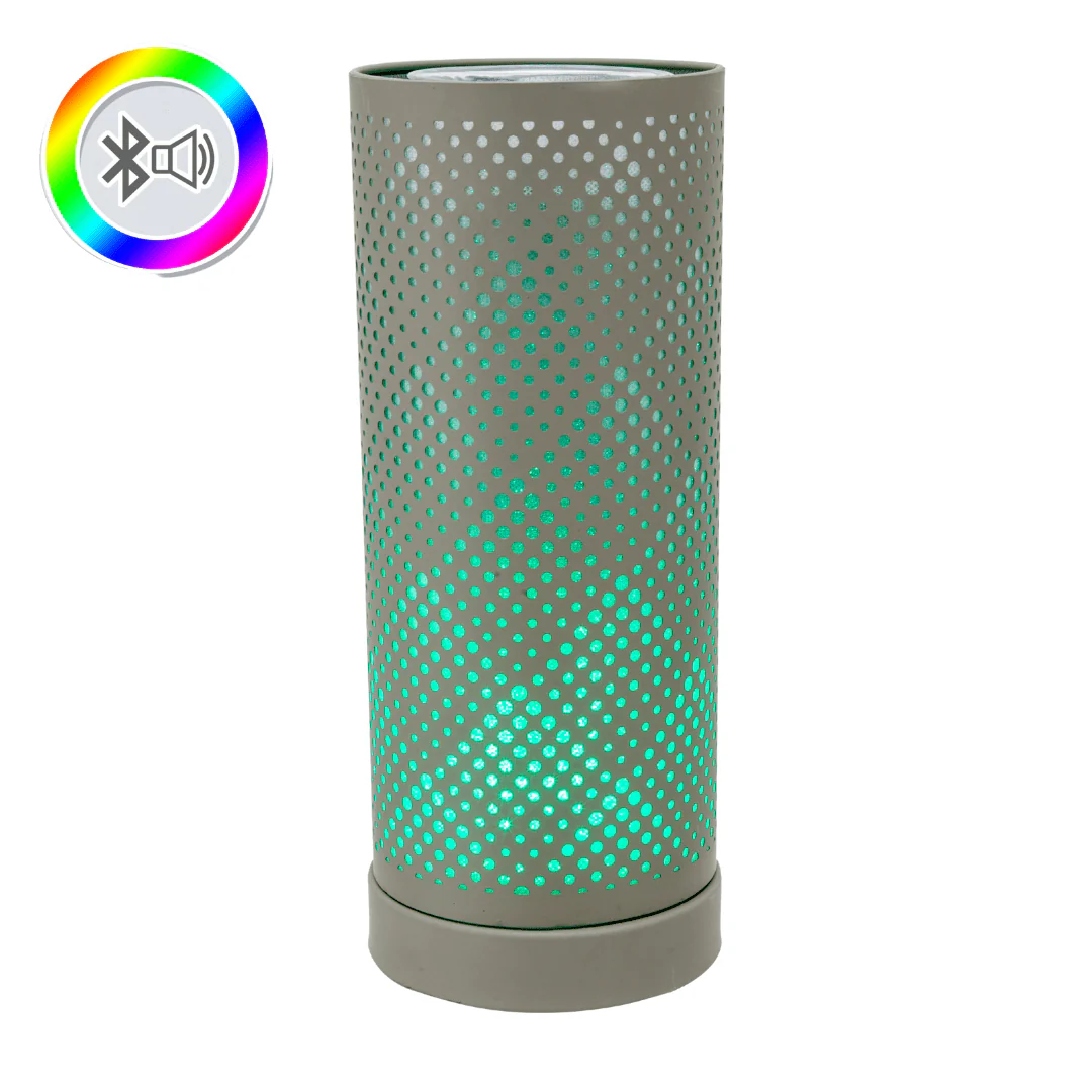 Grey Classic Bluetooth Speaker LED Aroma Lamp - Image 4