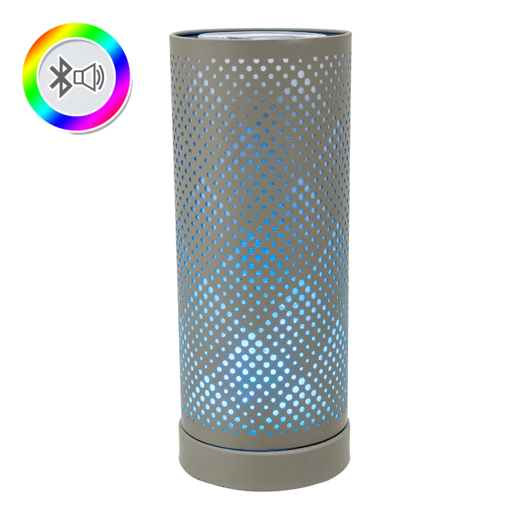 Grey Classic Bluetooth Speaker LED Aroma Lamp - Image 5