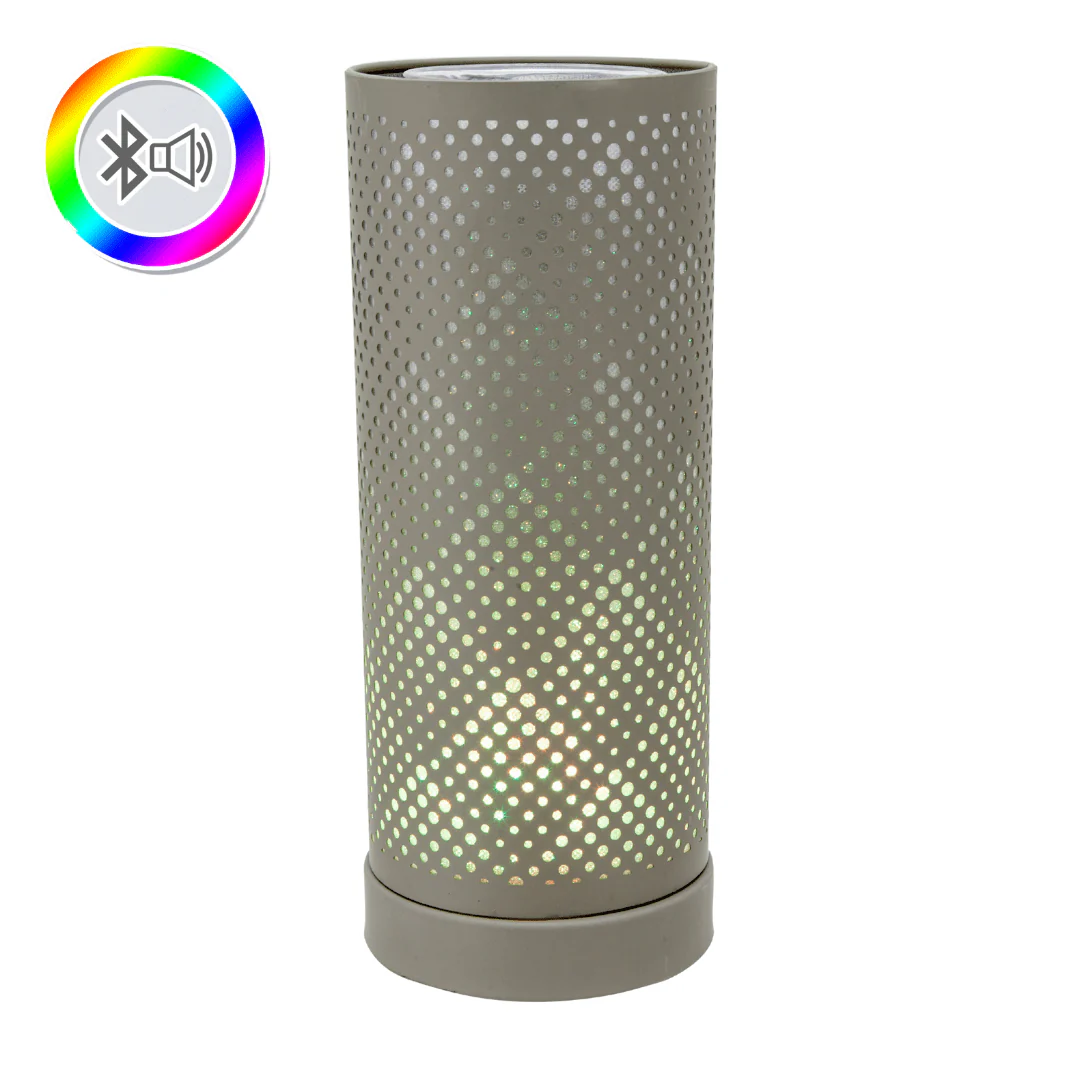 Grey Classic Bluetooth Speaker LED Aroma Lamp - Image 7