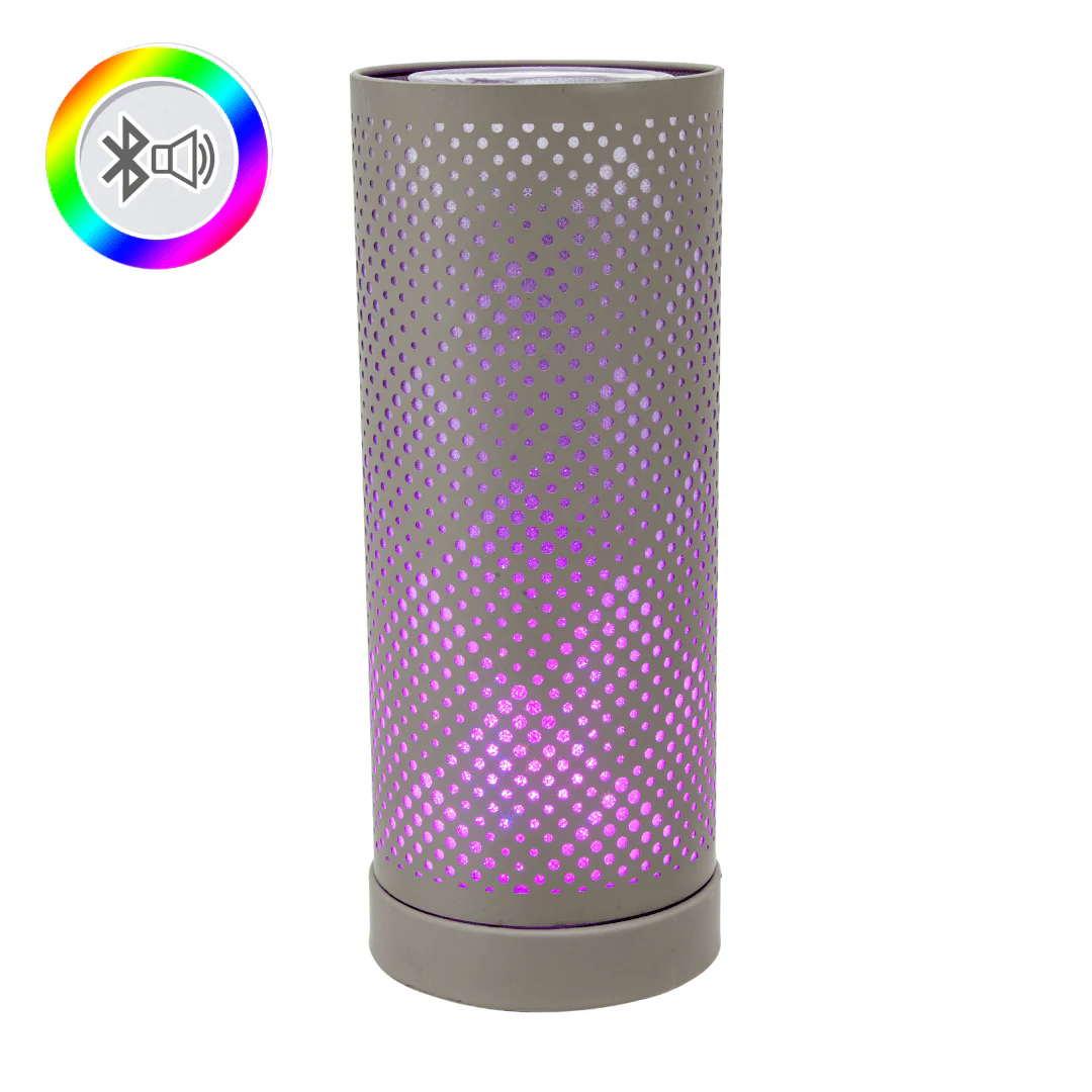 Grey Classic Bluetooth Speaker LED Aroma Lamp - Image 9
