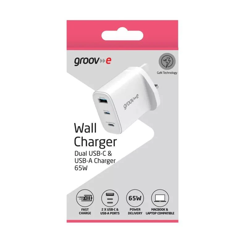 Groov-e Dual USB-C & USB-A Charger 65W - Image 2