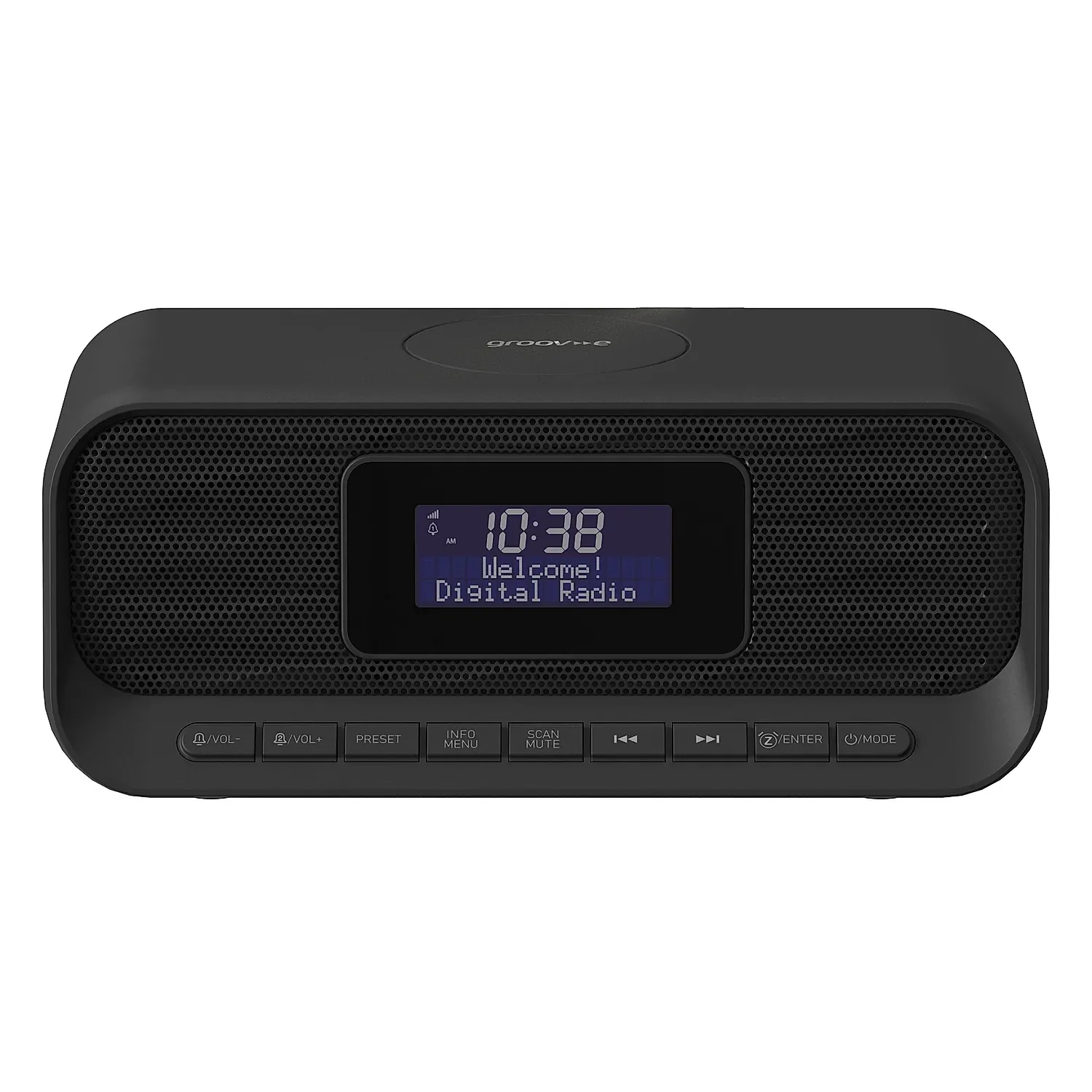 Groove Zeus DAB & FM Clock Radio with Wireless Charging & Bluetooth
