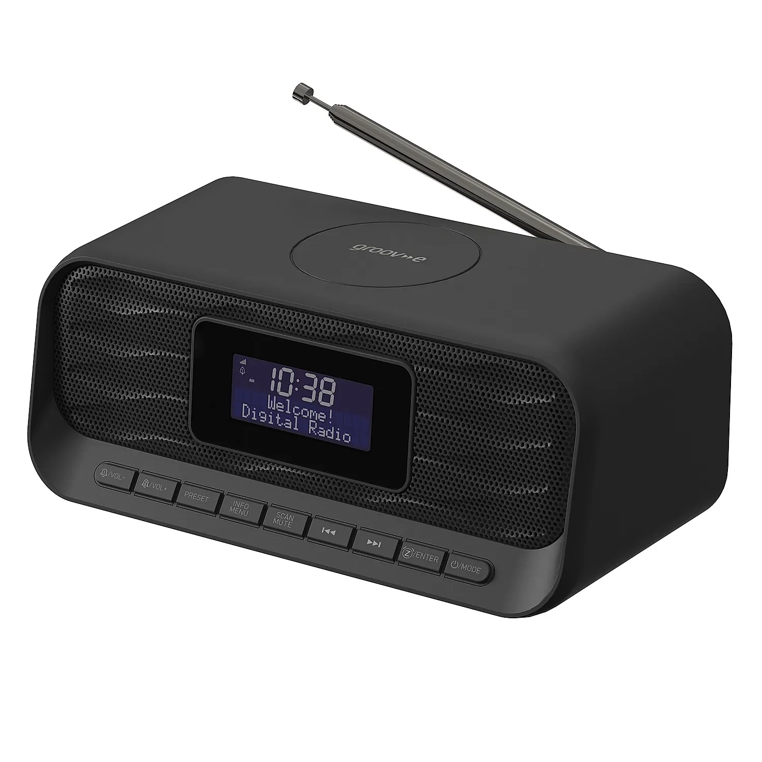 Groove Zeus DAB & FM Clock Radio with Wireless Charging & Bluetooth - Image 2