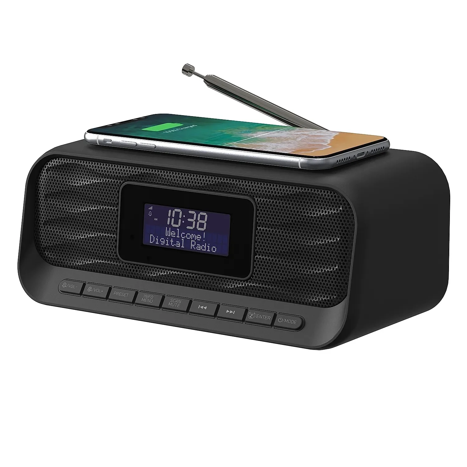 Groove Zeus DAB & FM Clock Radio with Wireless Charging & Bluetooth - Image 3
