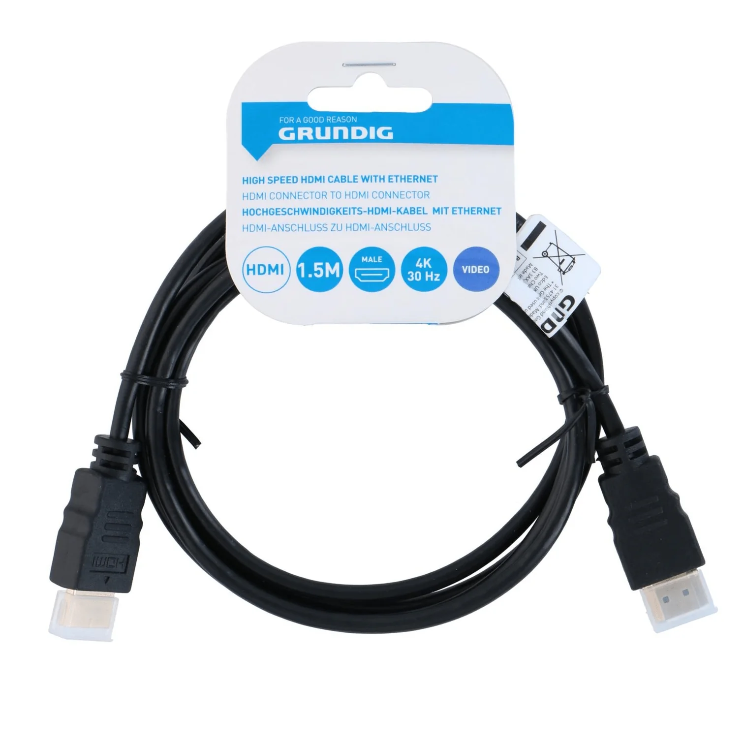 GRUNDIG HDMI Cable 1.5m 4K With Ethernet