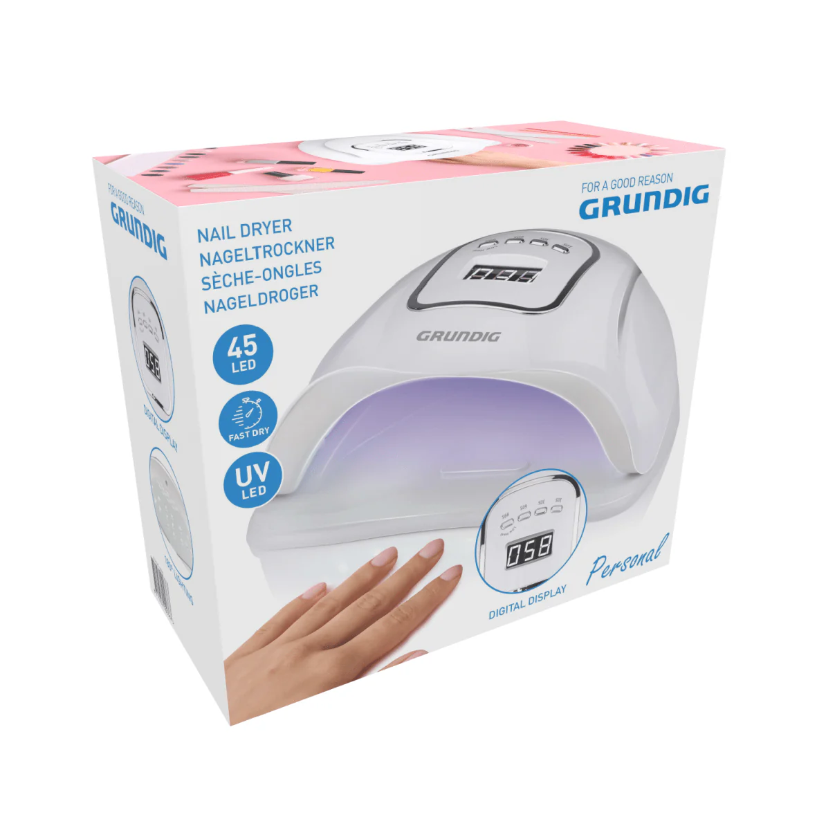 Grundig Nail Dryer for Gel Nail Polish 230v 45 Leds - Image 3