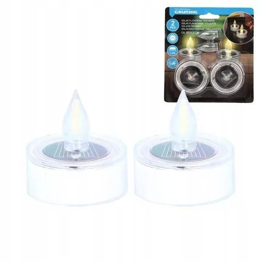 Grundig Solar Tealight 5 x 5.5cm – 2 Pieces - Image 2