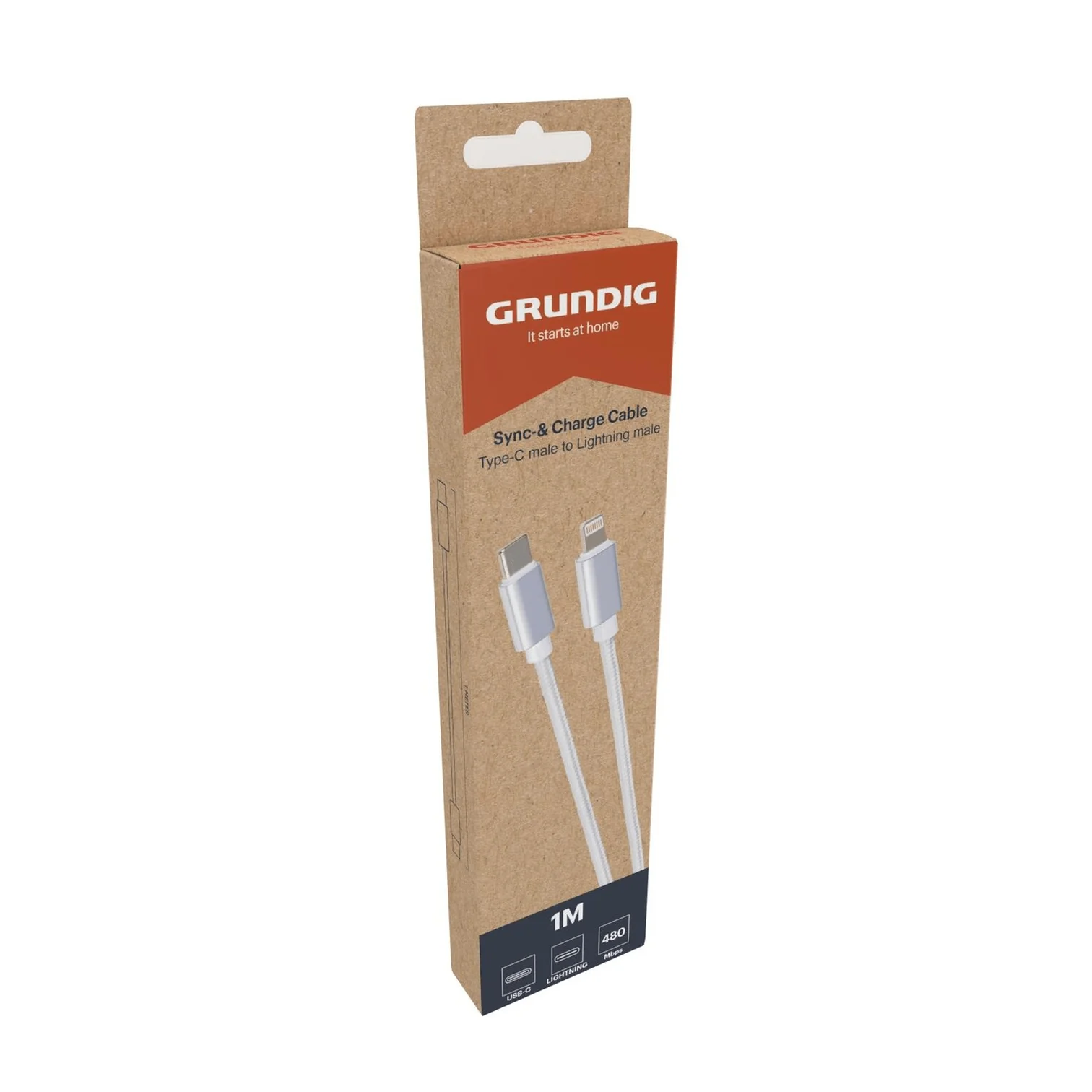 GRUNDIG USB-C To Lightning Cable 1m White