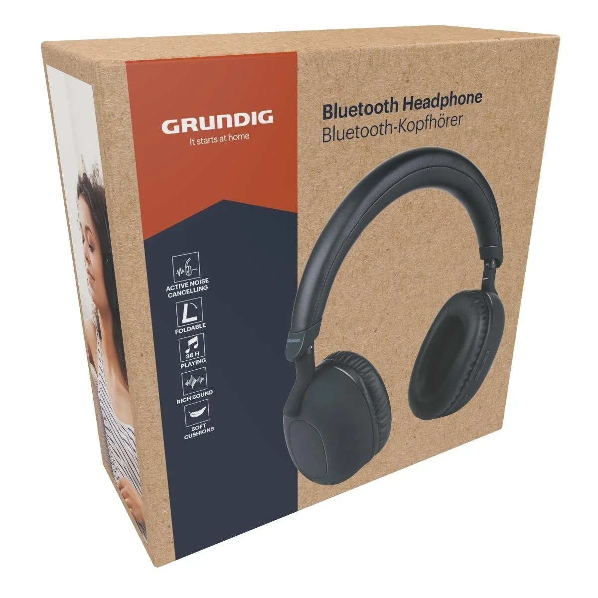 GRUNDIG Wireless Headphones Black 33184