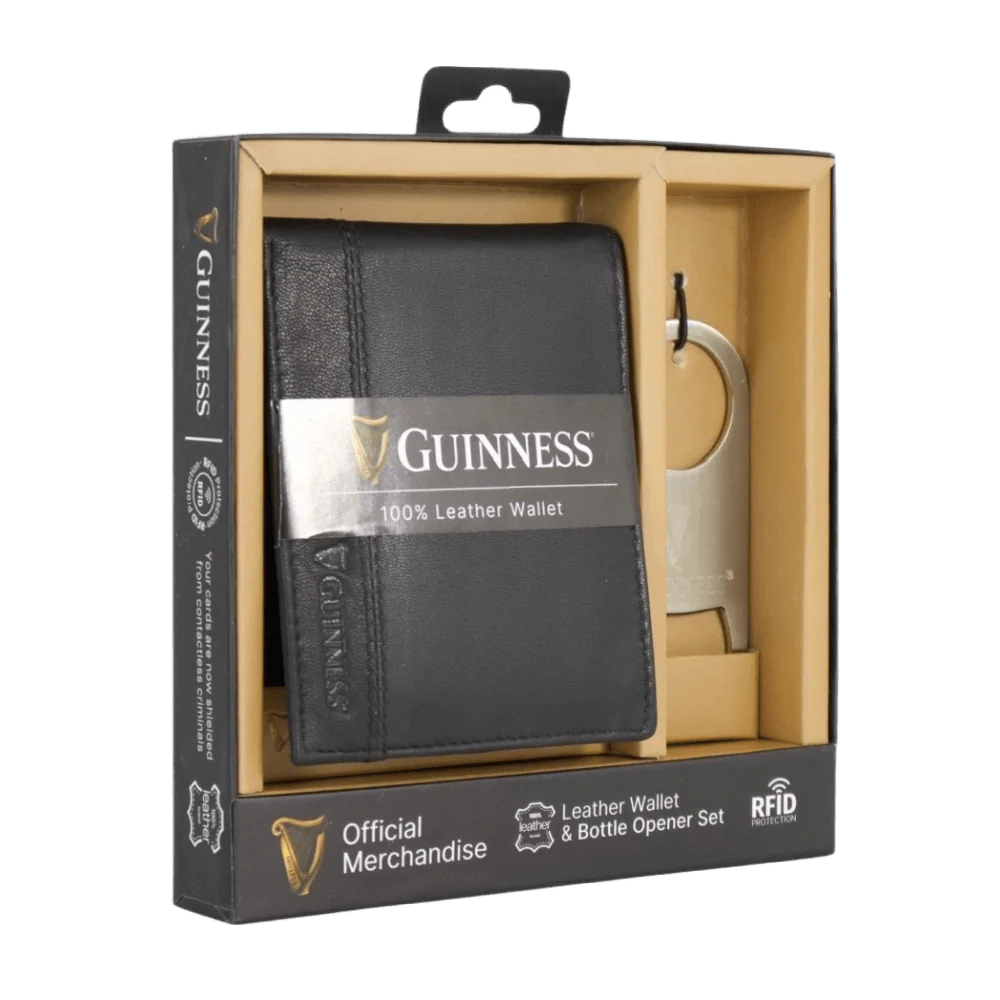 Guinness Leather Wallet & Bottle Opener Gift Set