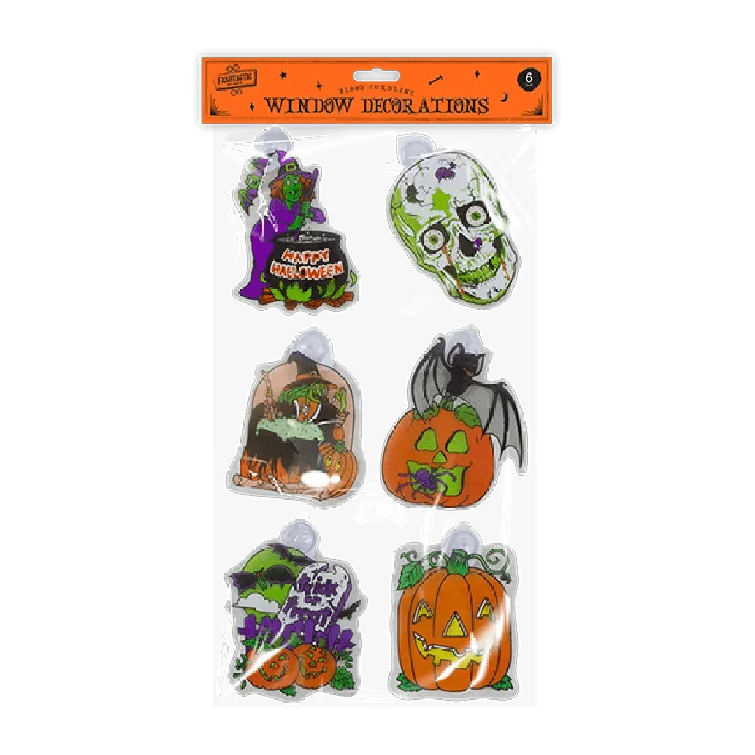 Halloween Window Decorations - 6 Pack