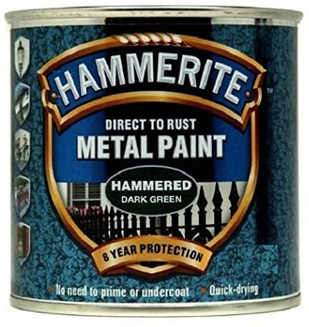 Hammerite Direct to Rust Hammered Finish Metal Paint 250ml Dark Green