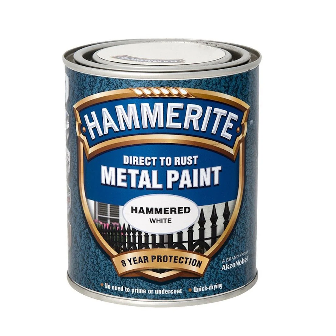Hammerite Direct to Rust Hammered Finish Metal Paint 250ml White