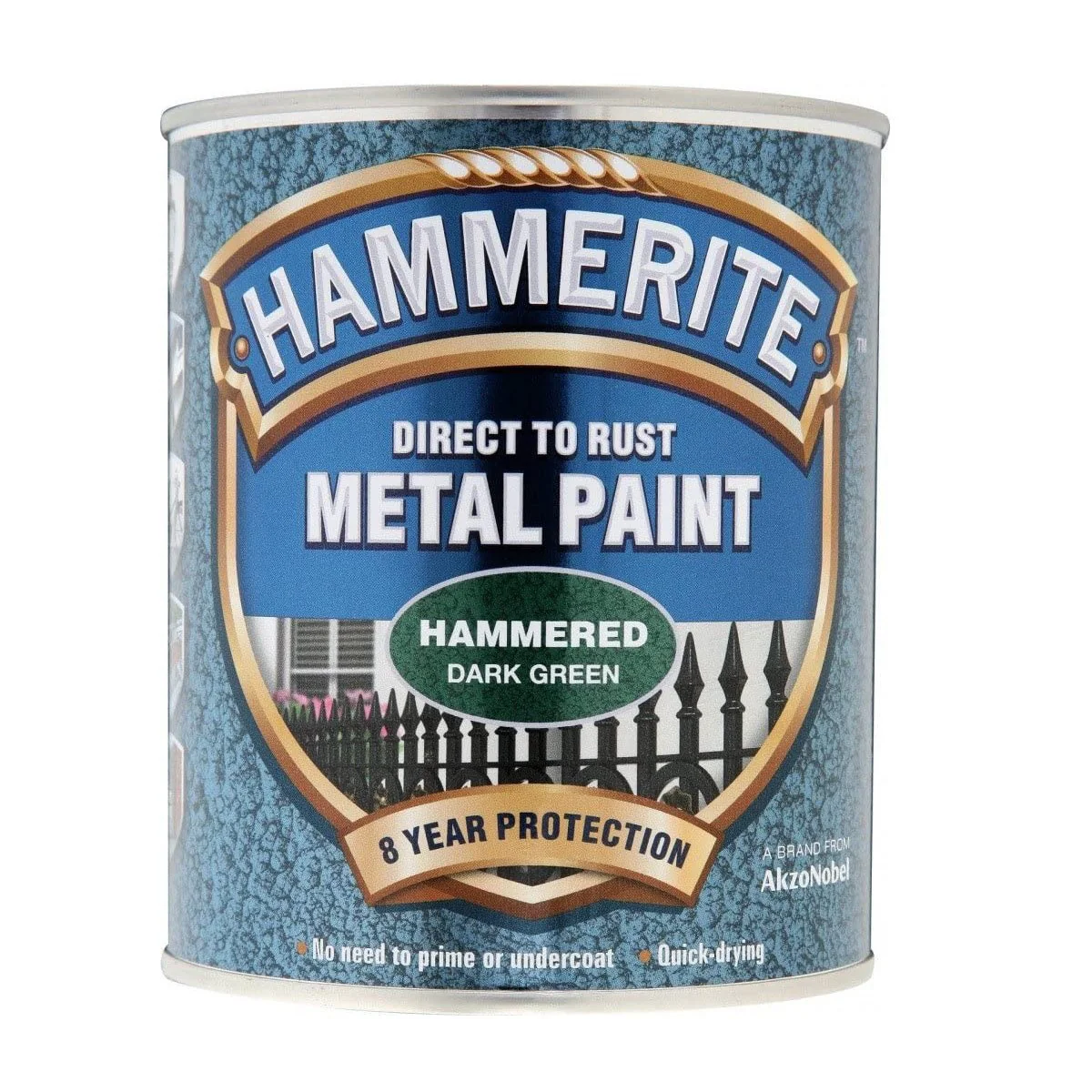 Hammerite Direct to Rust Hammered Finish Metal Paint  750ml Dark Green