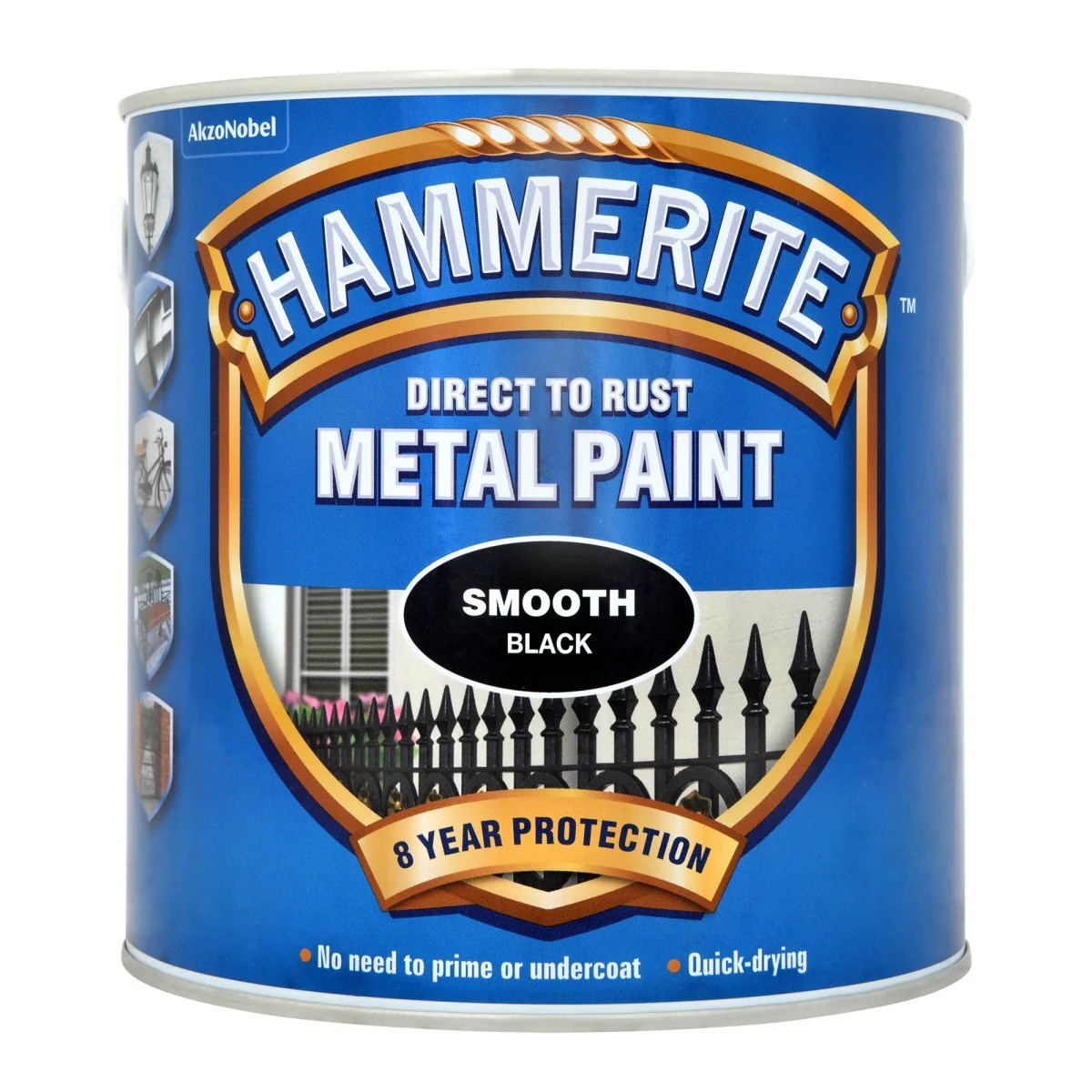 Hammerite Direct to Rust Smooth Finish Metal Paint 250ml Black