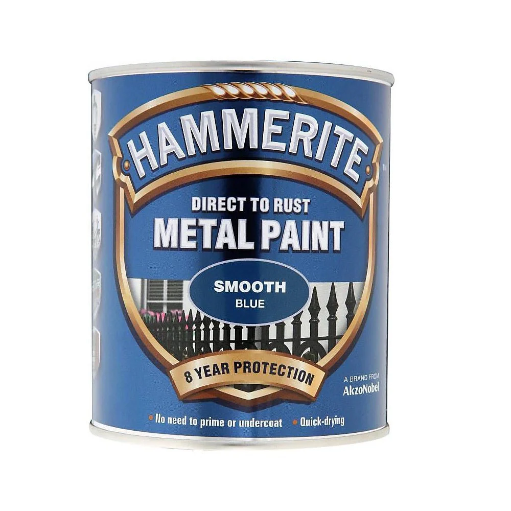 Hammerite Direct to Rust Smooth Finish Metal Paint 750ml Blue