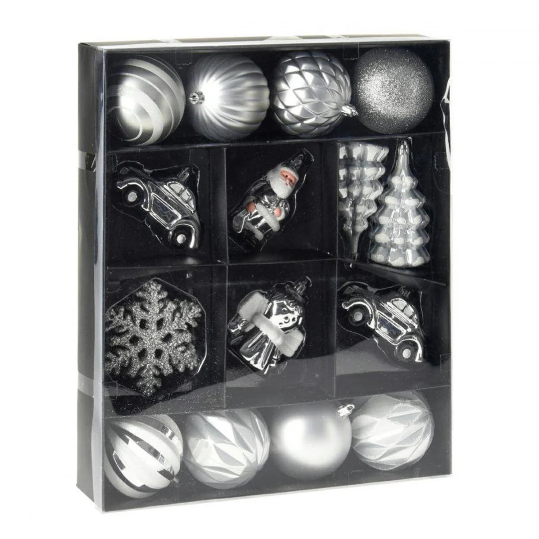 Hanging Christmas Decorations 20pc Silver CAN223110