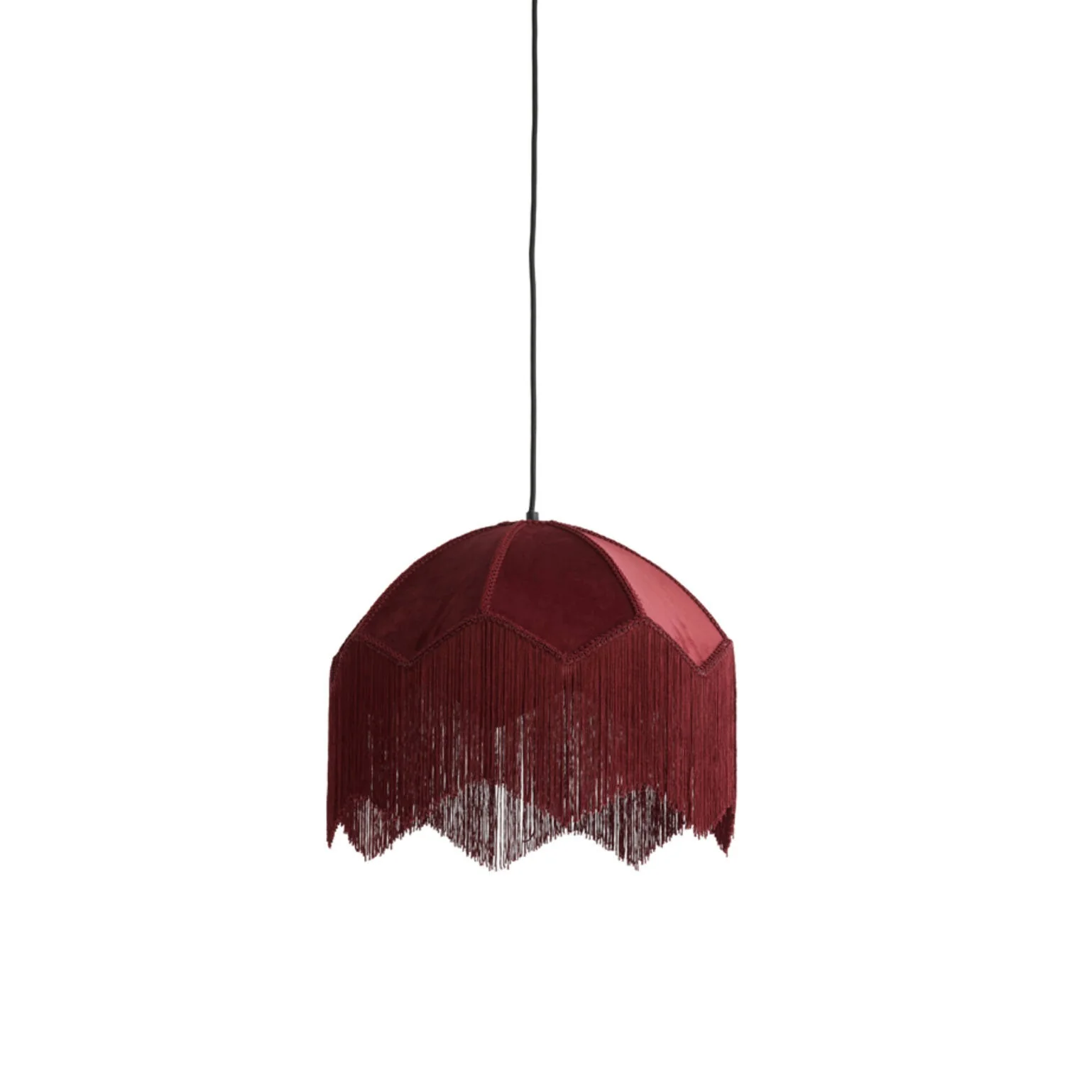 Hanging Pendant 40 x 33cm MALACIA Velvet Burgundy