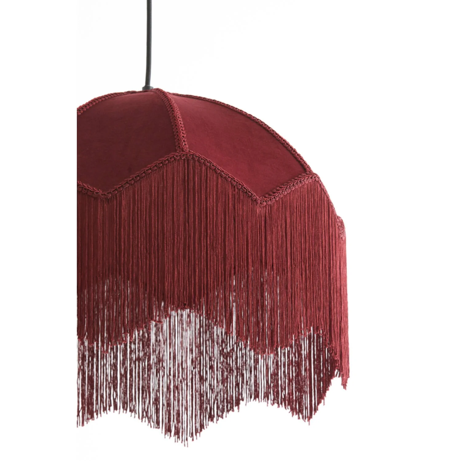 Hanging Pendant 40 x 33cm MALACIA Velvet Burgundy - Image 3