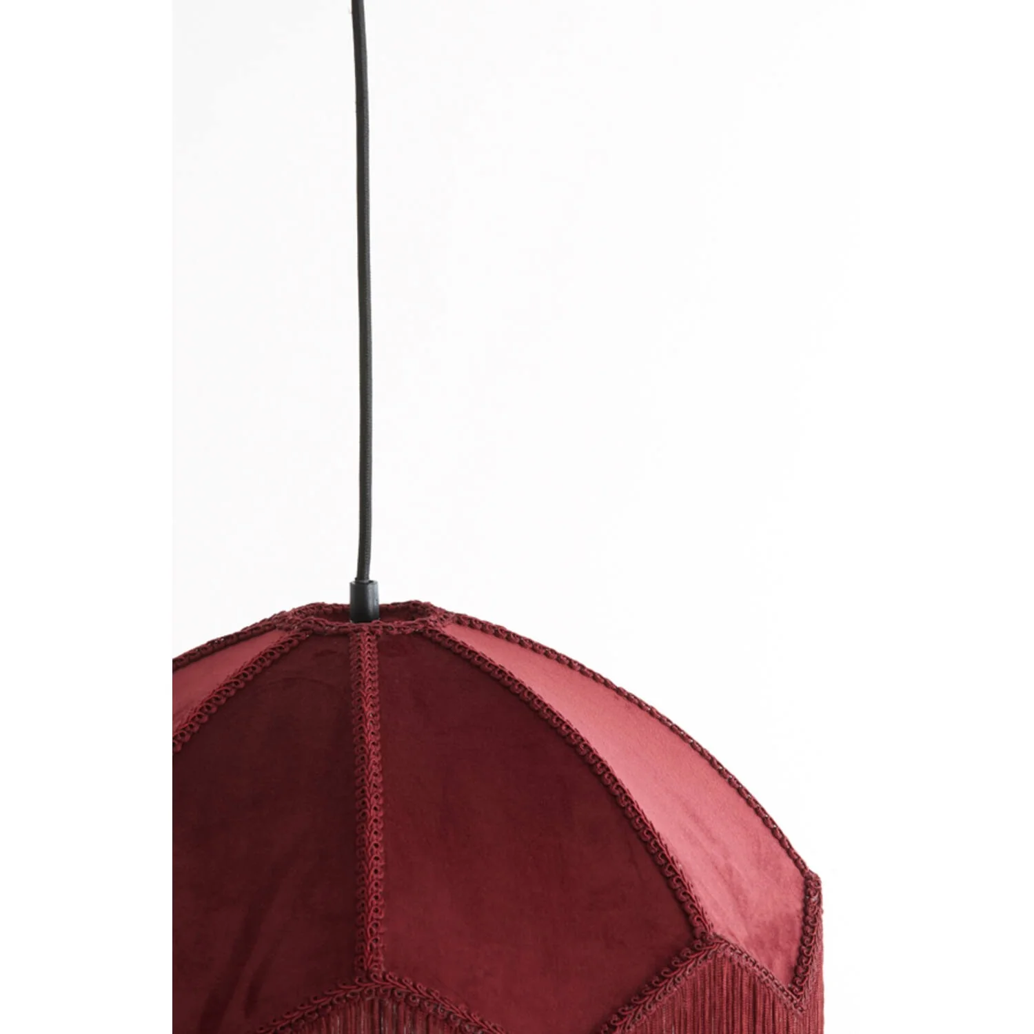 Hanging Pendant 40 x 33cm MALACIA Velvet Burgundy - Image 6