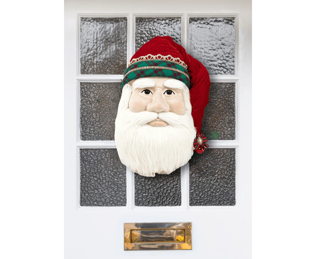 Hanging Santa with Red Velvet Hat 42x24x77cm - Image 3