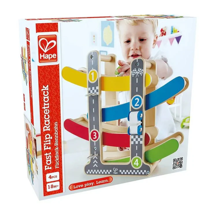 Hape Fast Flip Kid's Wooden Racetrack