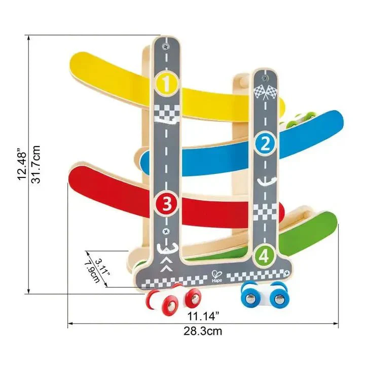 Hape Fast Flip Kid's Wooden Racetrack - Image 4