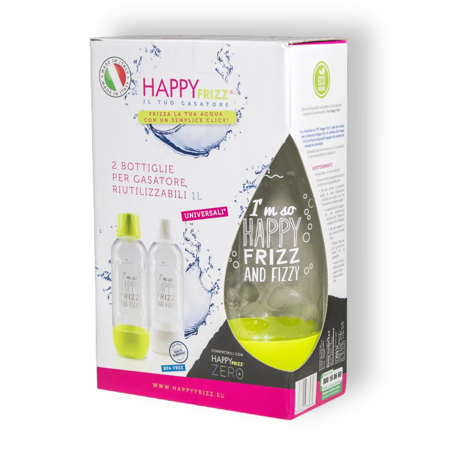 Happy Frizz 1Litre Bottles 2pk