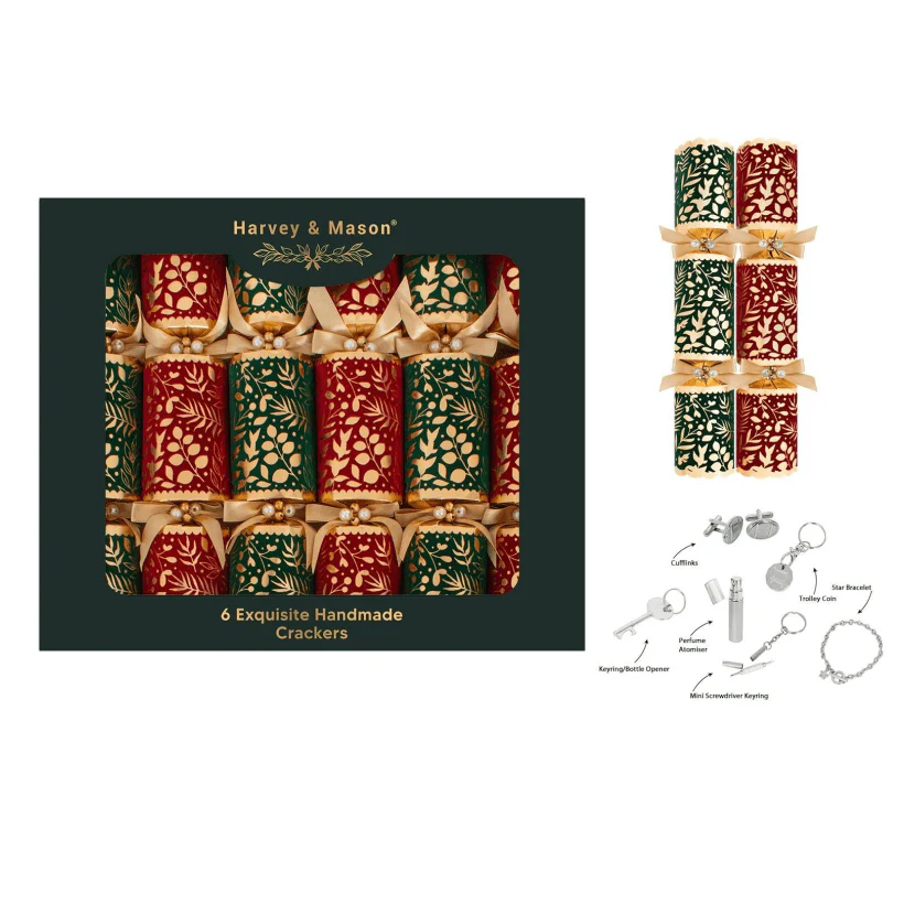 Harvey & Mason 6 Exquisite Flock 13.5" Crackers