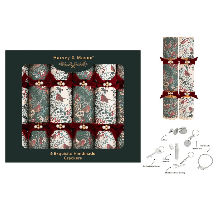 Harvey & Mason 6 Exquisite Robin 13.5" Crackers