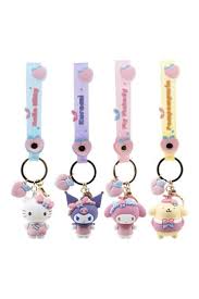 Hello Kitty Keychain & Strap Peach Series