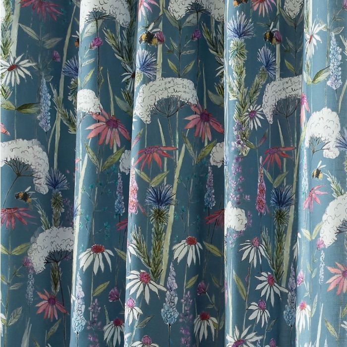 Hermione Indigo Eyelet Curtains 90 x 90 - Image 3