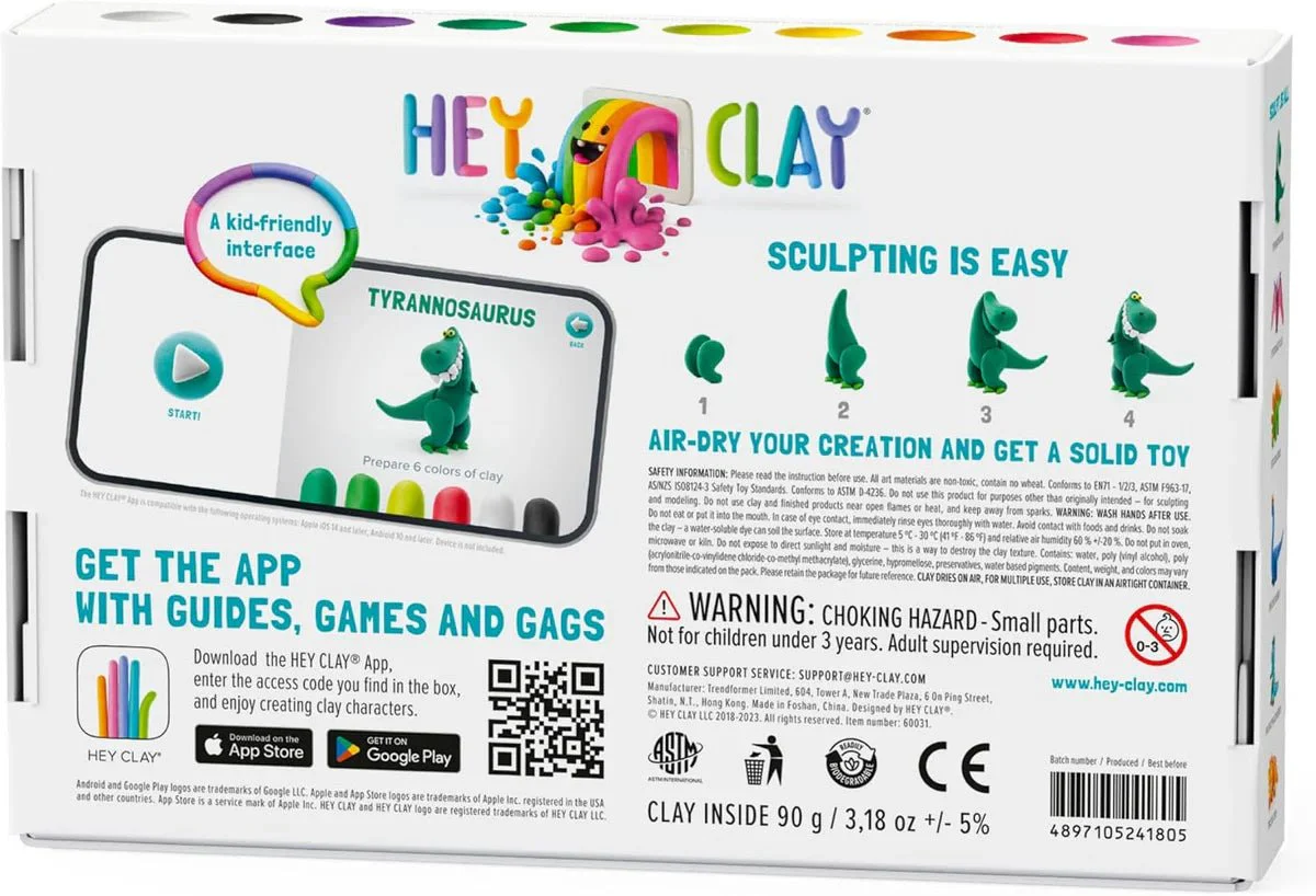 Hey Clay Dino 6 Can Set - Image 4