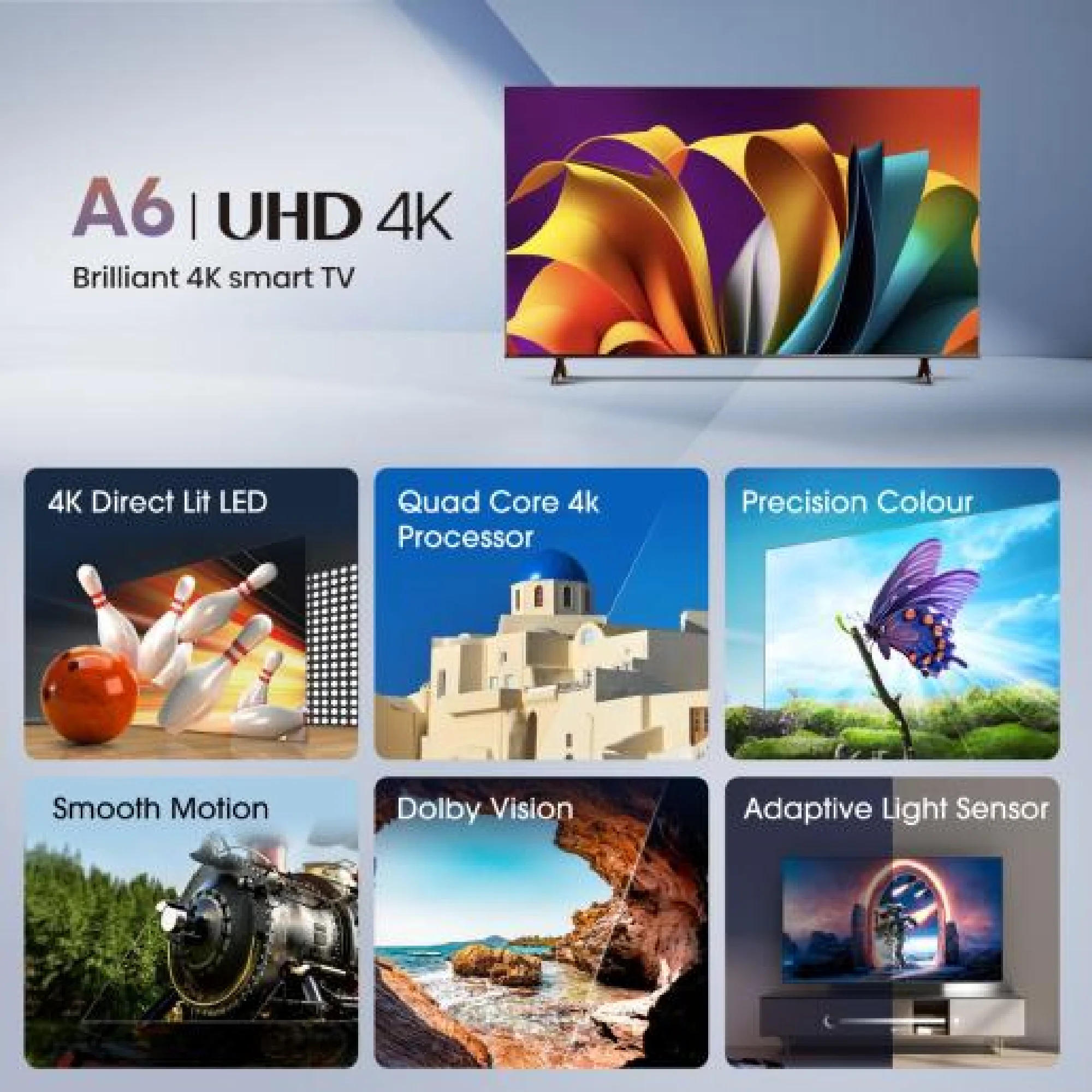 Hisense 43" A6 4K Ultra HD HDR Smart TV with Dolby Vision - Image 2